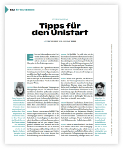 Tipps für den Unistart